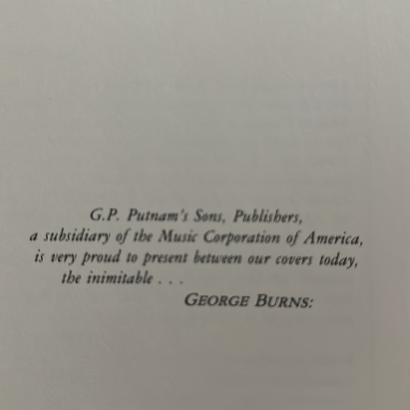 George Burns All My Best Friends Hard Covered Collectors Book - Picture 7 of 11